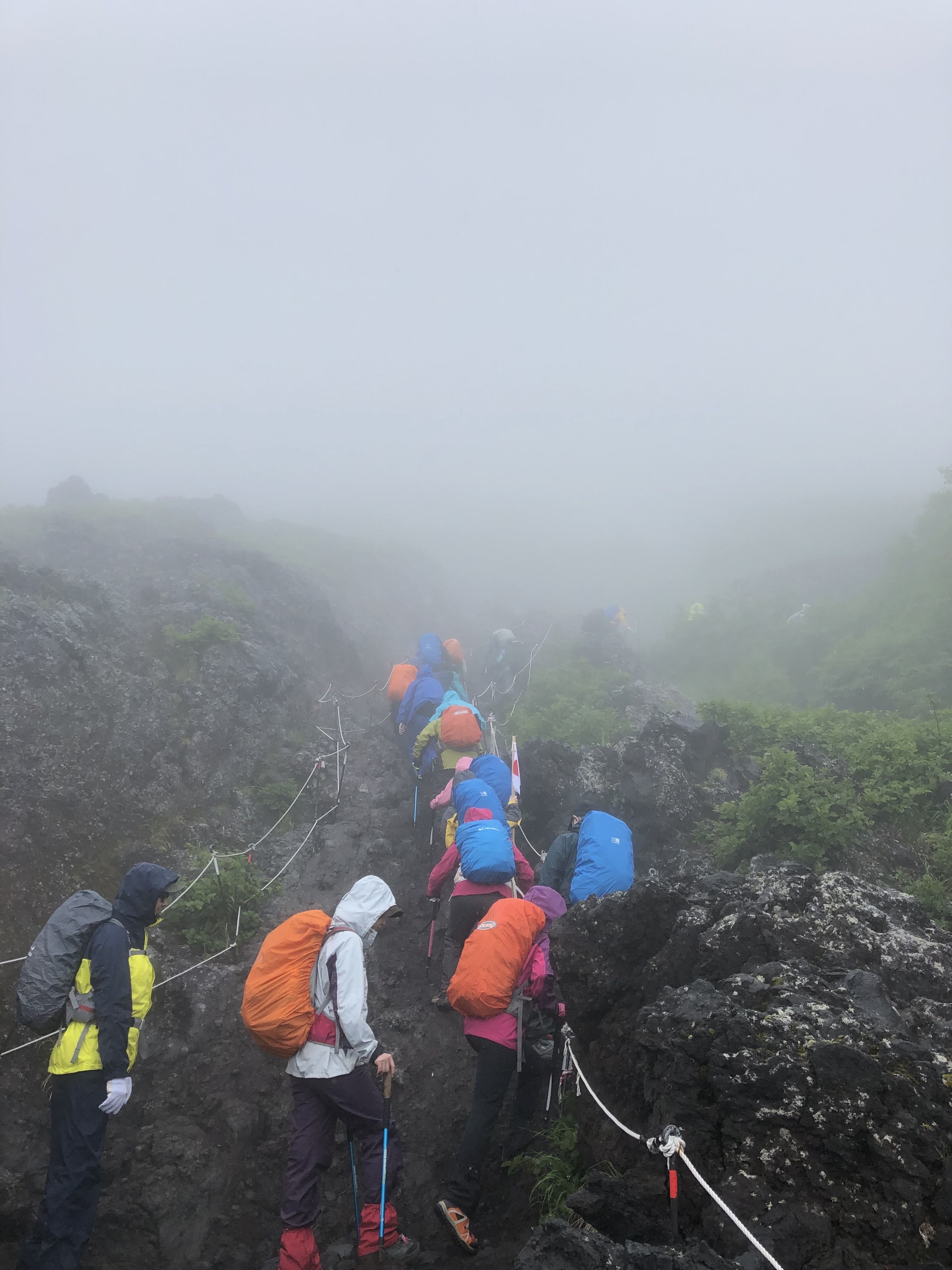 Hiking up Mt. Fuji