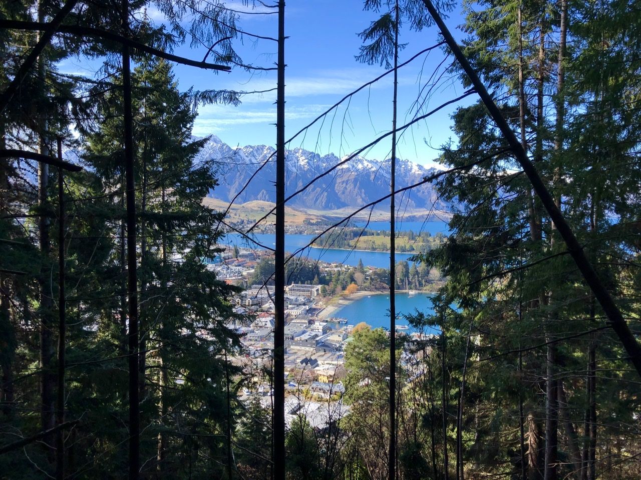 Hiking up next to the gondola