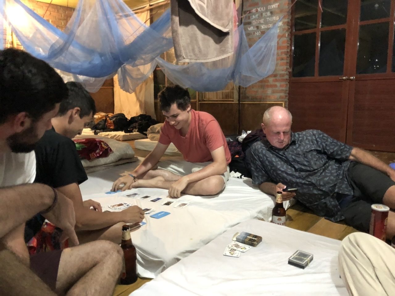 Card games on the floor