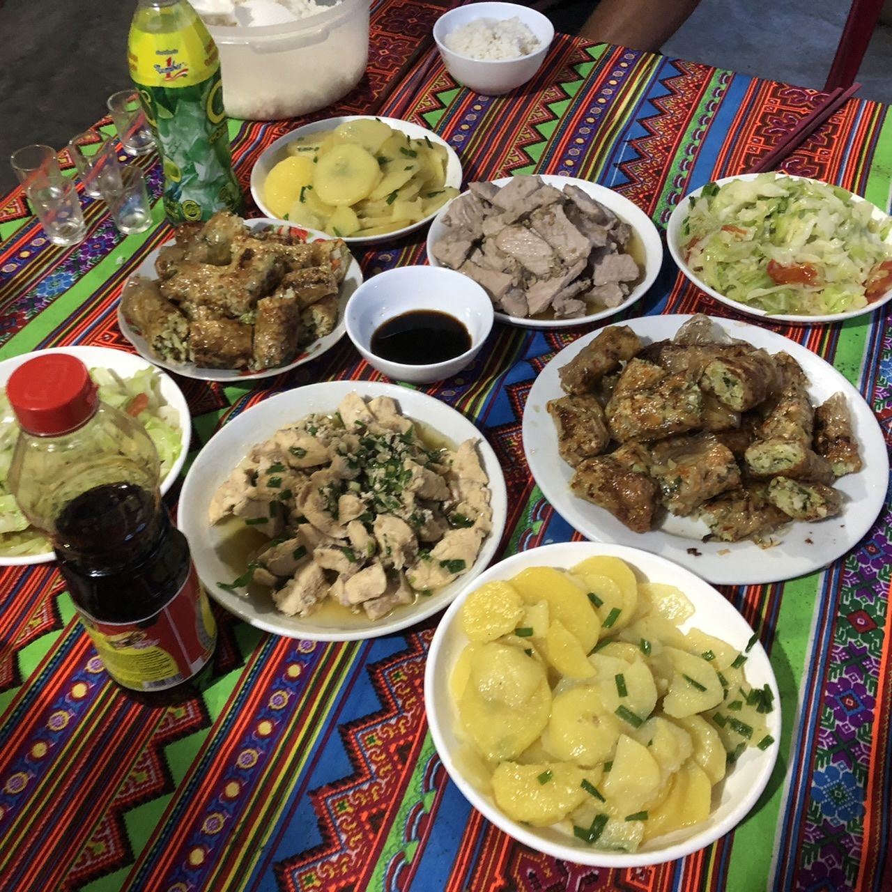 Dinner spread