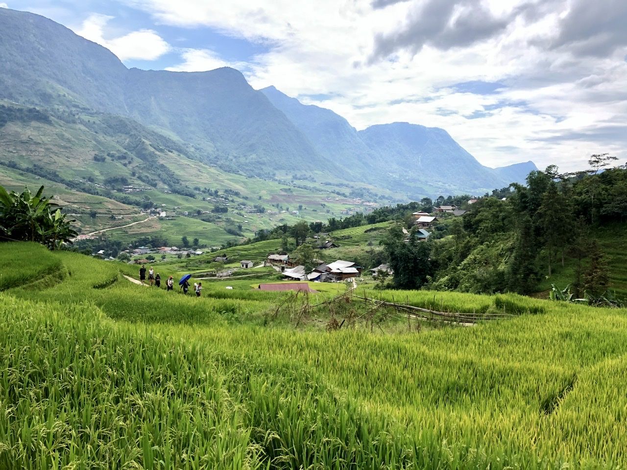 Village below